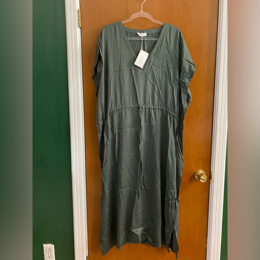 Capri-Kaftan Dress midi olive size m/l
